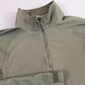 5.11 Tactical Series Combat Shirt Mens L Green Quarter Zip Ripstop Sleeve